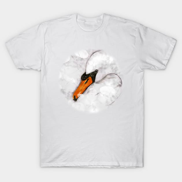 Mute swan T-Shirt by Bwiselizzy